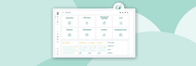 Illustrasjon av Grønn Jobb sitt digitale HMS-system.
