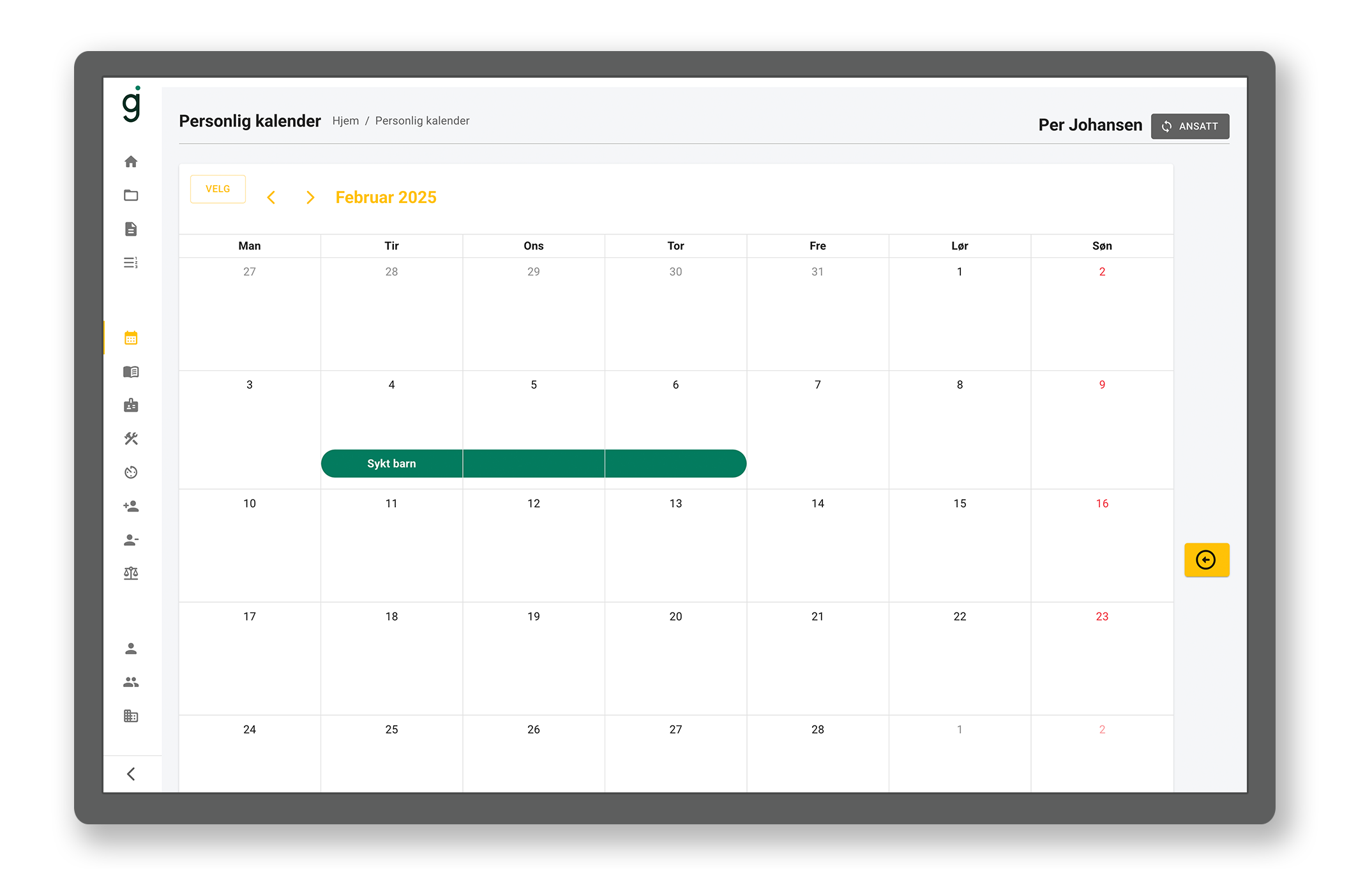 Personlig kalender